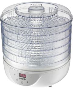 Gorenje Food Dryer FDK24DW Power 380 W Number of trays 5 Temperature control Integrated timer White Dārzeņu Tvaicētāji un Žāvētāji