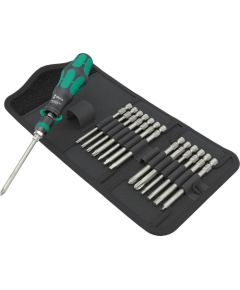 Skrūvgrieža rokturis Wera WE05051066001; 1/4''; PH; TX; HEX; SL; SQ; 15 gab. + skrūvēšanas uzgaļi Skrūvgrieži