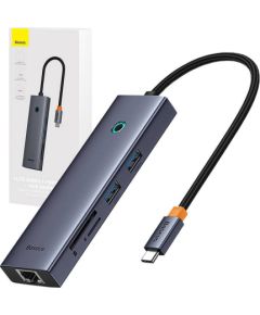 Hub 7w1 Baseus UltraJoy 7-Port ( USB-C to 1xHDMI4K@30Hz + 2xUSB 3.0 + 1xPD +RJ45 + SD/TF3.0) Usb HUB
