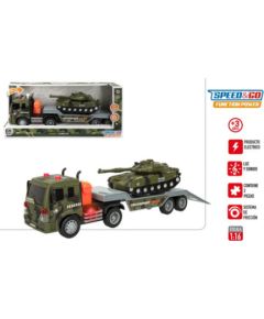 Speed & Go Auto treilers armijas ar tanku (skaņa, gaisma un inerce) 32 cm CB49902 Mašīnas un piederumi