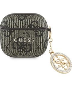 Guess -  Etui Guess 4G Strass Charm do AirPods 4 Brown Чехлы - альтернативные