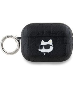 Karl Lagerfeld -  Karl Lagerfeld PU Embossed Choupette Head Case for AirPods Pro 2 Black Neoriģinālie Maciņi