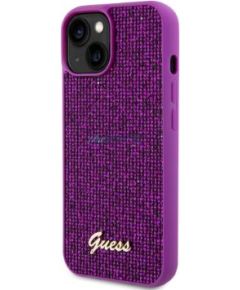 Guess Apple  iPhone 15 Sequin Script Logo Case Magenta Чехлы - альтернативные