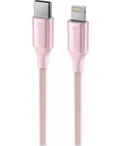Swissten Textile II USB-C - Lightning Datu un Uzlādes Vads 1.5m Data USB kabeļi