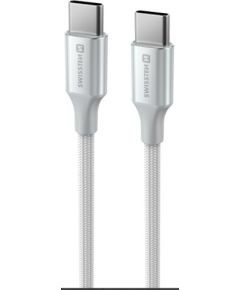 Swissten Textile II USB-C - USB-C Kабель для передачи данных и зарядки 1.5m Дата USB-кабели