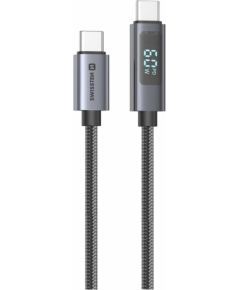 Swissten LCD Kabelis USB-C - USB-C 1.5m Data USB kabeļi