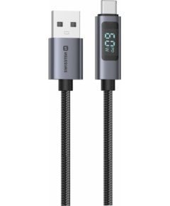 Swissten LCD Kabelis USB - USB-C 1m Data USB kabeļi