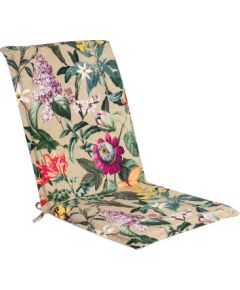 Krēsla pārsegs AMAZONIA 42x90x3cm, ziedi/ bēšs, 50%poliesters/ 50%kokvilna Jaunumi -Dārzam