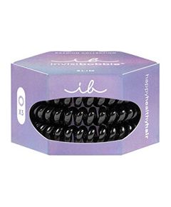 Invisibobble Slim Premium True Black - Gumička do vlasů ( 3 ks ) Matu kopšana