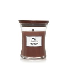 Woodwick Stone Washed Suede Vase (washed suede) - Scented candle 275.0g Telpu aromāti
