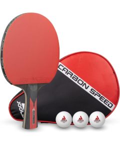 Galda tenisa raketes apvalks ar 3 bumbiņām, Joola Carbon Speed Galda teniss