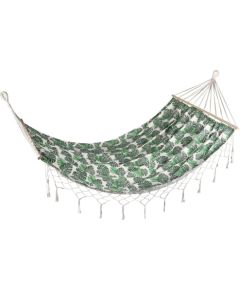 Royokamp Dārza šūpuļtīkls diviem cilvēkiem 200x150cm ar izpletņa stieni un bārkstīm Miami Natura Jungle гамаки
