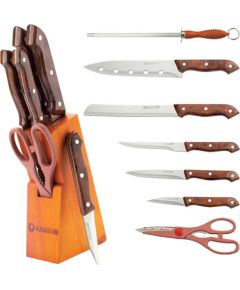 MAESTRO MR 1404 Nažu komplekts ar koka statīvu 7gab Naži