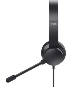 Trust HS-150 Headset Wired Head-band Office/Call center Black Austiņas