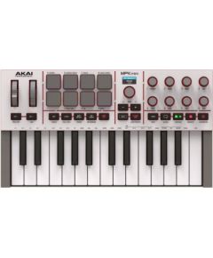 AKAI MPK Mini MK4 - MIDI controller / control keypad, white Mūzikas instrumenti