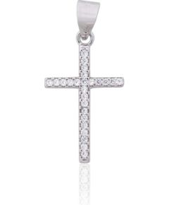 Sudraba kulons #2301954(PRh-Gr)_CZ, Sudrabs 925°, rodijs (pārklājums), Cirkoni, 0.9 gr. Krustiņi un ikonas