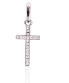 Sudraba kulons #2301729(PRh-Gr)_CZ, Sudrabs 925°, rodijs (pārklājums), Cirkoni, 0.5 gr. Krustiņi un ikonas