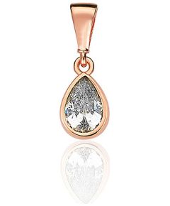 Zelta kulons #1301150(Au-R)_CZ, Sarkanais Zelts 585°, Cirkoni, 0.71 gr. Sieviešu