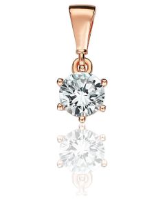 Золотой кулон #1301146(Au-R)_CZ, Красное Золото 585°, Цирконы, 0.5 гр. Sieviešu