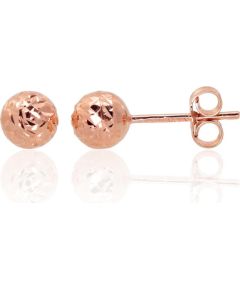 Zelta auskari-puseti #1201244(Au-R), Sarkanais Zelts 585°, 0.49 gr. Puseti klasiskie