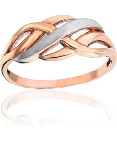 Zelta gredzens #1101232(Au-R+PRh-W), Sarkanais Zelts 585°, rodijs (pārklājums), Izmērs: 20, 2.36 gr. Sieviešu