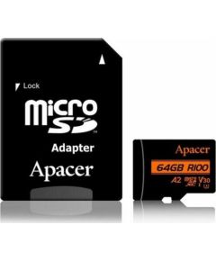 Apacer R100 MicroSDXC 64 GB Class 10 UHS-I/U3 V30 (AP64GMCSX10U8-R) Новинки Компьютерная техника