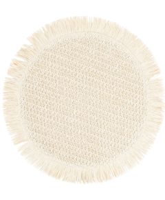 Table mat SUZAN D38cm jute, white Новинки Для дома и сада 