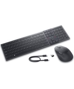 Dell Premier Collaboration Keyboard and Mouse KM900 Keyboard and Mouse Set Wireless LT Graphite USB-A Wireless connection Klaviatūras