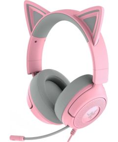 Razer Gaming Headset Kraken Kitty V3 X Wired Over-Ear Microphone Quartz Austiņas