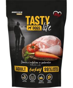 BIOFEED Tasty dog life indyk 90% saszetka 500g Suņu barība