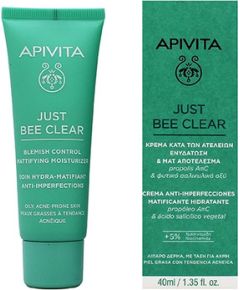 Apivita Just Bee Clear - Hydratační krém na obličej s niacinamidem 40ml Smaržas - NESAKĀRTOTS