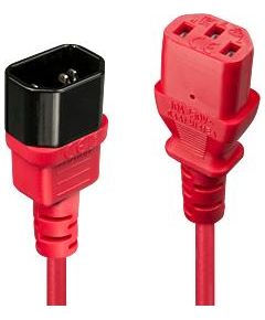 CABLE POWER IEC EXTENSION 1M/RED 30477 LINDY Dažādi vadi