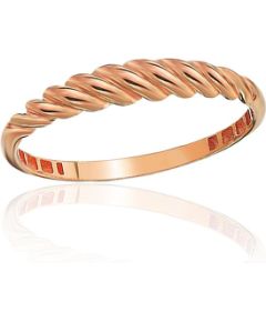 Zelta gredzens #1101231(Au-R), Sarkanais Zelts 585°, Izmērs: 17.5, 1.08 gr. Sieviešu