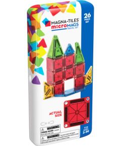 MAGNA-TILES Micromags ceļojumu komplekts, 26 gab. Konstruktori 