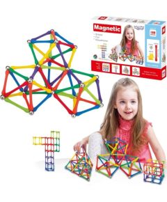 Woopie WOOPIE Klocki Magnetyczne Konstrukcyjne Układanka Kreatywna 180 el. Konstruktori 
