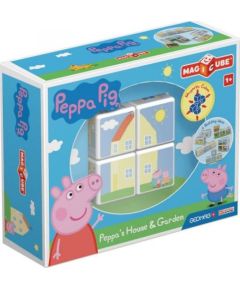 Trefl GEOMAG MagiCube Świnka Peppa / Peppa Pig - Dom i ogród - klocki magnetyczne 4el. G050 Konstruktori 