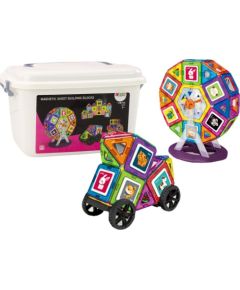 Leantoys Zestaw Klocków Magnetycznych W Kuferku Koło Młyńskie Budynki 118 El LEAN Toys Konstruktori 