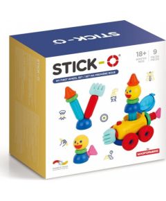 Magformers STICK-O MÓJ PIERWSZY ZESTAW Z KOŁAMI 9 EL. Konstruktori 