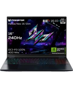 Acer Predator Helios Neo 16S AI PHN16S-71-96S5 Black 16 " OLED WQXGA 240 Hz Intel Core U9 275HX 32 GB DDR5 Solid-state drive capacity 1000 GB NVIDIA GeForce RTX 5070 Ti Windows 11 Home Keyboard language English Keyboard backlit Warranty 24 month(s) Ноутбуки
