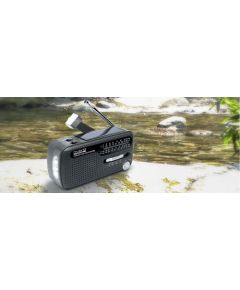 Muse Radio Power supply by dynamo and solar MH-07DS Black Jaunumi - Audio-Video