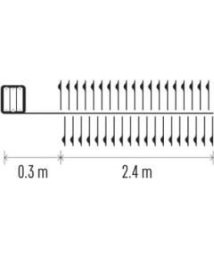 Emos 100LED NANO CLUSTER BO 2.9m AA timer Декоративное освещение 