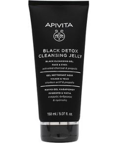 Apivita Black Detox Cleansing Jelly - Čisticí gel s aktivním uhlím na obličej a oči 150ml Smaržas - NESAKĀRTOTS