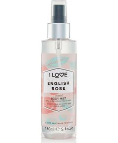I LOVE_Scented Body Mist odświeżająca mgiełka do ciała English Rose 150ml Женские духи