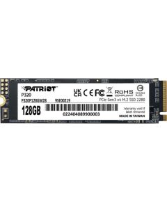 Patriot Viper P320 M.2 PCI-Ex4 NVMe 128GB 1.6GB/s SSD Cietie Diski (Solid state drive)