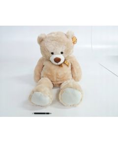 Madej Maskotka Miś pluszowy z kokardką 100 cm beżowy Mīkstās rotaļlietas