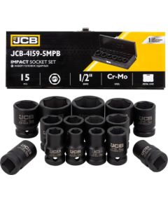 Triecienuzgaļu komplekts JCB 4159-5MPB; 1/2''; 10-32 mm; 15 gab. Mehāniskie instrumenti