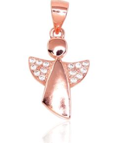 Sudraba kulons #2301740(PAu-R)_CZ, Sudrabs 925°, sarkanais zelts (pārklājums), Cirkoni, 1.3 gr. Ar zelta pārklājumu