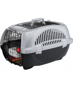 Ferplast Ferplast Atlas Deluxe 20 Open - transporter z otwieranym sufitem srebrno-czarny [73040899] Сумки для перевозки собак и кошек