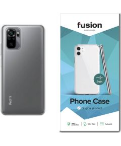 Fusion ultra clear series 2 mm silikona aizsargapvalks Xiaomi Redmi Note 10 | Redmi Note 10S caurspīdīgs (EU Blister) Neoriģinālie Maciņi