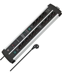 Brennenstuhl Premium-Protect-Line Duo gaming power strip 14-way (black/silver, 120,000 A surge protection, 2x USB-A, 3 meters) Jaunumi - Audio-Video